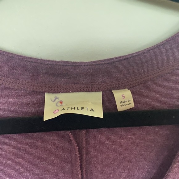 Athleta Golf Dress Women's S Small Purple Active‎ Knit Ponte Zipper Pocket Dress - Picture 4 of 12